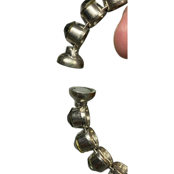 Vintage Rhinestone Bangle Bracelets Multi-Tone Pink Crystal and Black/Gray Cryst - Picture 5 of 5